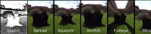 image of various camera modes